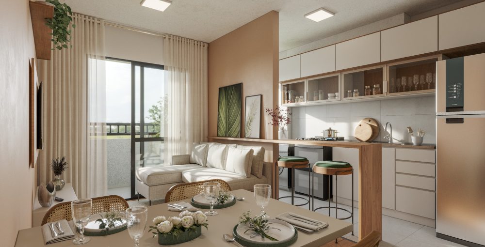 RESIDENCIAL MAIORI INTERNAS_SALA+COZINHA_COM VARANDA